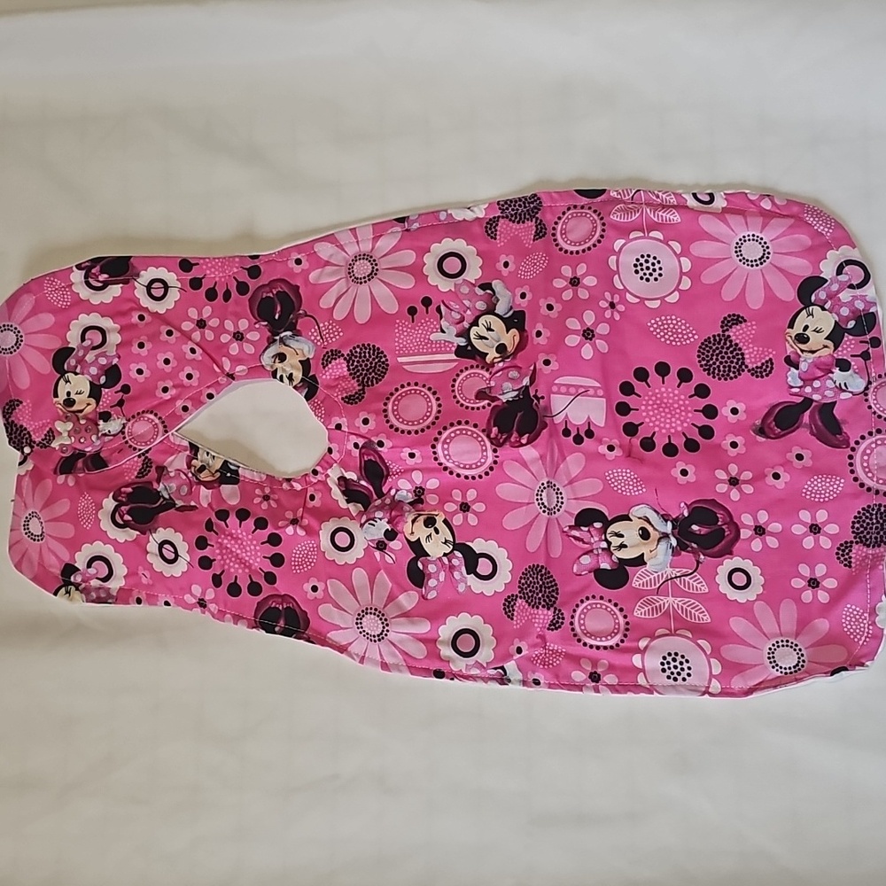 Disney Minnie Mouse Floral Pink Bib